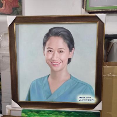 Quà tặng chị gái vẽ chân dung 60x60