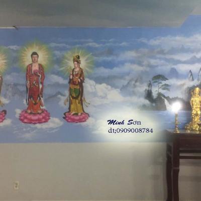 vẽ tranh tam thế phật