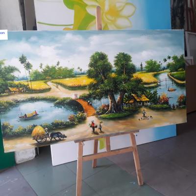 TRANH DỒNG QUÊ 80x150