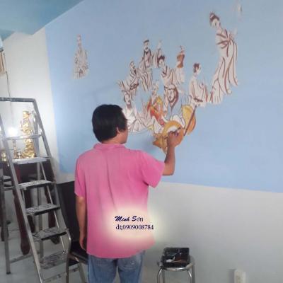 Chuẩn bi vẽ tranh bát tiên