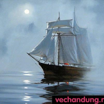 con thuyền binh yên 50x60